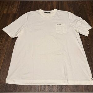 Greg Norman Chest Pocket Cotton Shark T-Shirt White, Size XXL